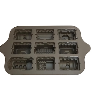 ヴィンテージ Nordic Ware アルミ 3D 鉄道列車ケーキパン!
