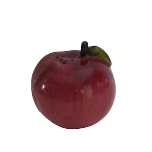 Salt and Pepper Shakers - Vintage Red Sliced Apple Salt & Pepper Shakers with Original Stoppers!