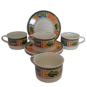 MIKASA Nature&#39;s Canvas kop en schotel set voor vier personen!