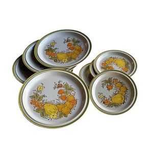 1970&#39;s The Harvest Collection Stoneware Four-Person Place Setting!