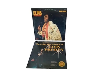 Vintage Elvis Presley Vinyl Records: Pure Gold, Legendary Magic (2 LP Set)
