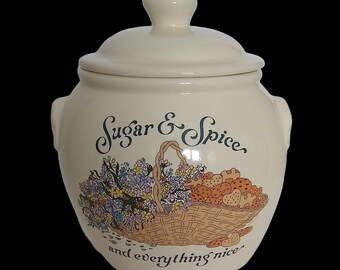 Large Treasure Craft &#39;Sugar & Spice and Everything Nice&#39; Cookie Jar!
