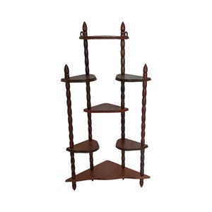 Étagère à bibelots d'angle en bois vintage 25,5 x 13,5 !