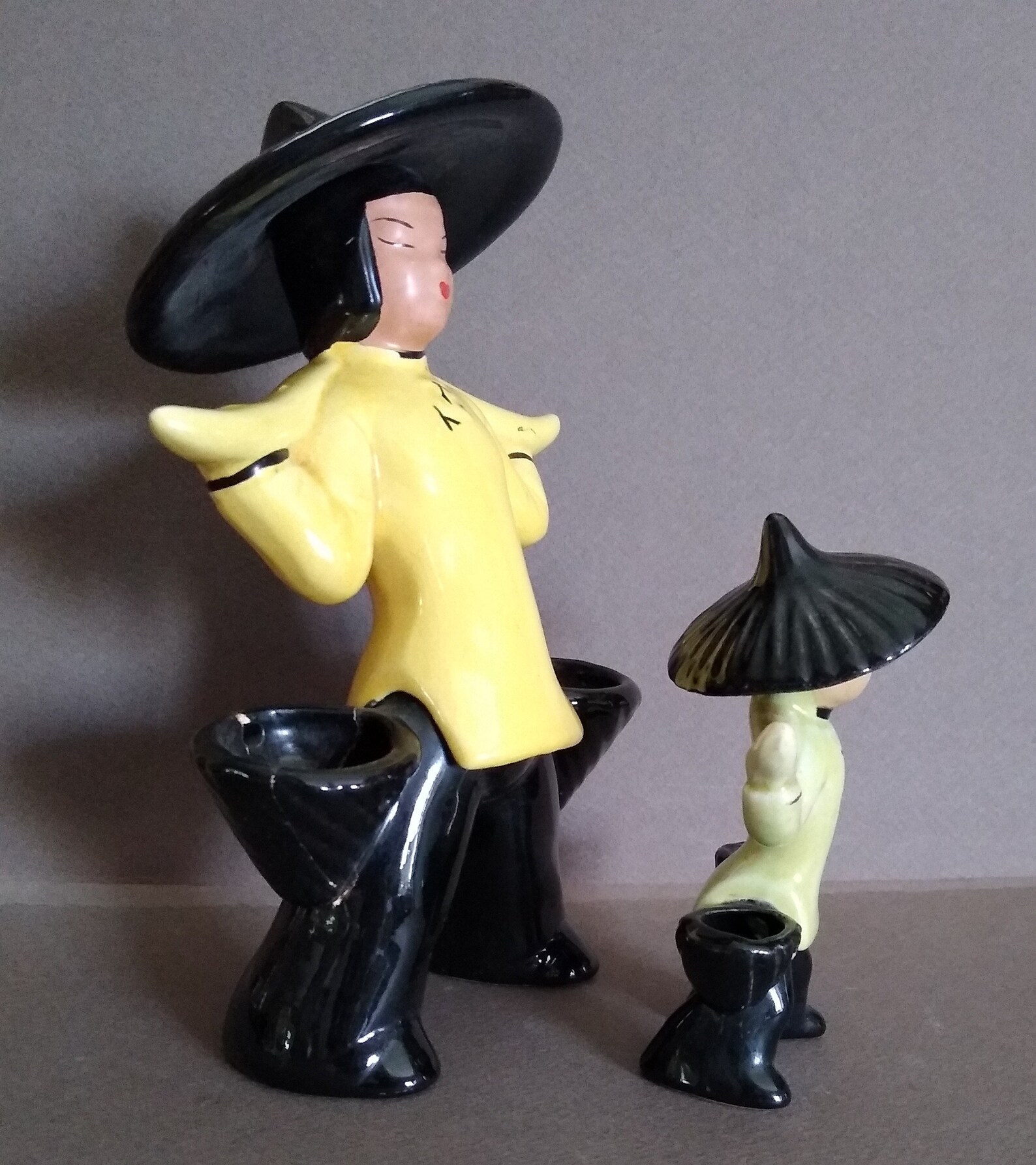 Two Vintage Japanese Figurines Etsy