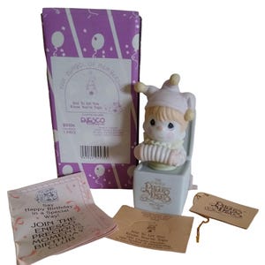 1991 Precious Moments &quot;Just To Let You Know You&#39;re Tops&quot; Porcelain Figurine!