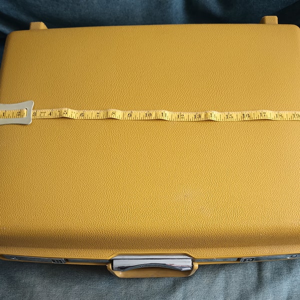 Small Retro Samsonite II Mustard Yellow Hard-Shell Suitcase!