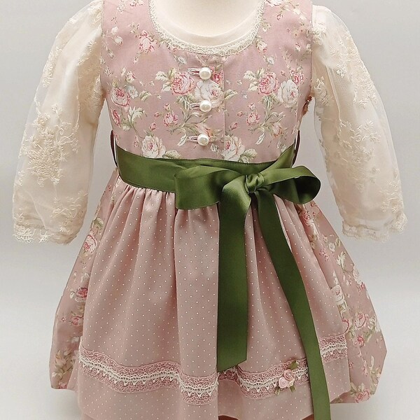 Taufdirndl Gr. 68, Kinderdirndl, Babydirndl, Trachtenkleid Mädchen