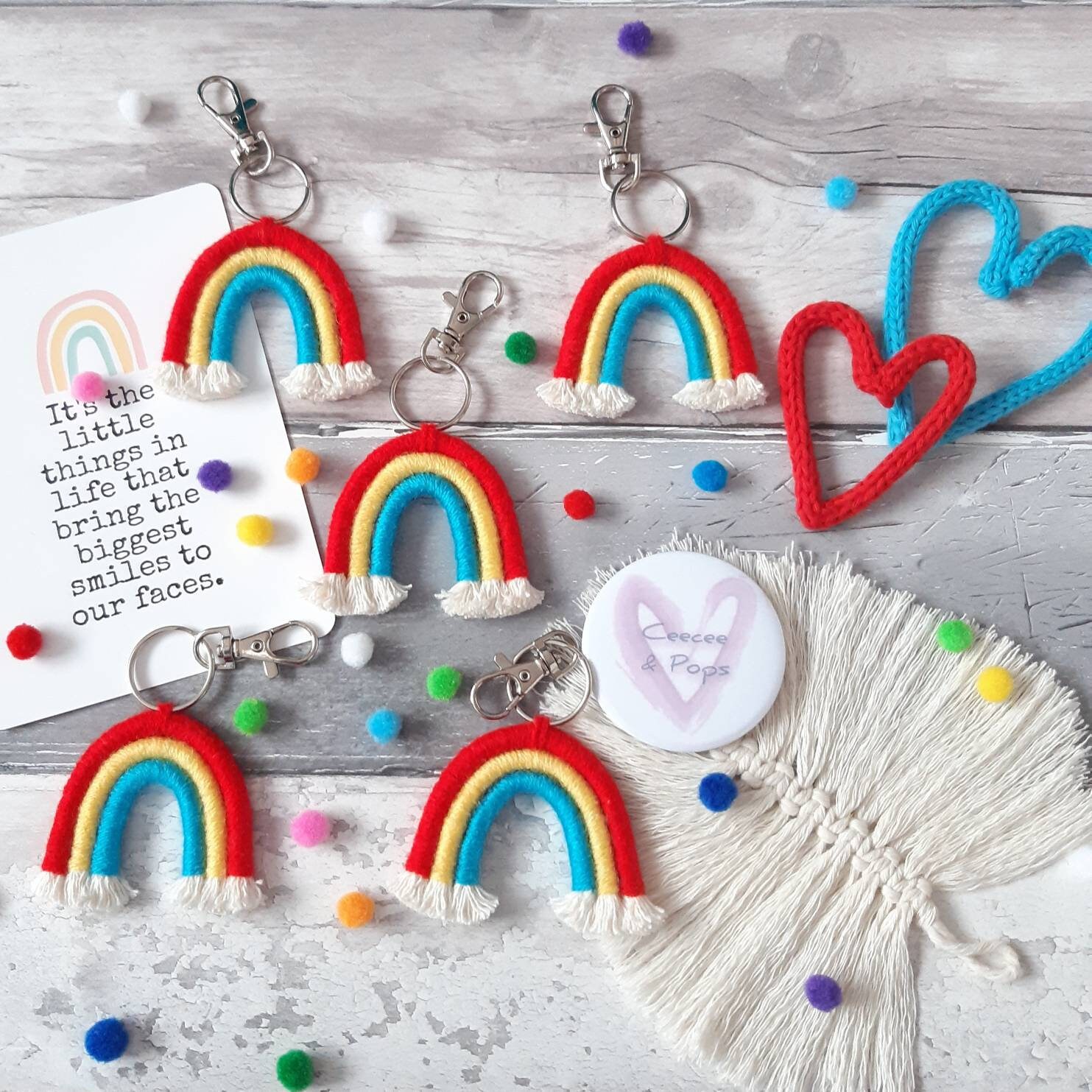 Classic Rainbow Keyring Etsy