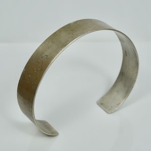 Otto R Bade Sterling Silver Modernist Cuff Bangle Bracelet Vintage Orb