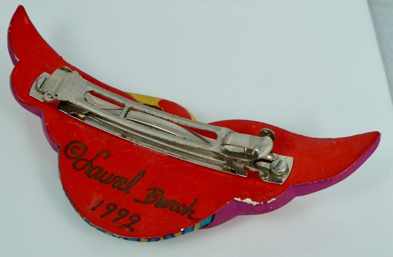 1992 Laurel Burch Large Bird Hair Clip Barrette V… - image 2