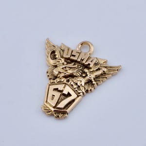 10K USMA 1967 West Point US Military Academy Charm Pendant Yellow Gold Vintage