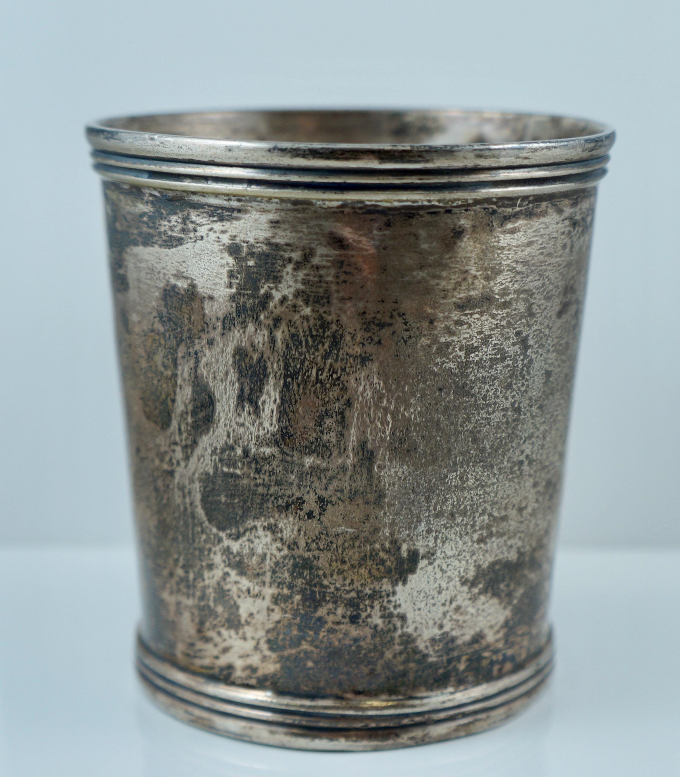 純銀盃 C1850 Antique E & D Kinsey Cincinnati Ohio Coin Silver Mint