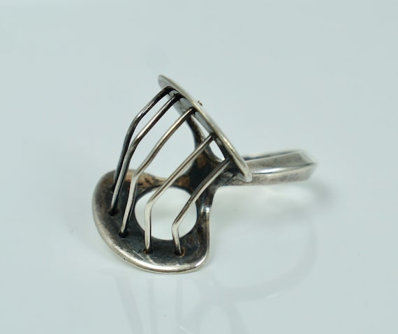 Outstanding Mid Century Modernist Sterling Silver… - image 2