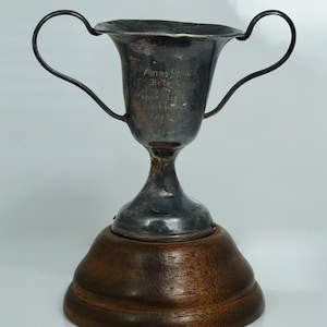 1911 UC Berkeley Beta Xi Kappa Sigma Football Rugby Sterling Trophy Captain Amos Elliott