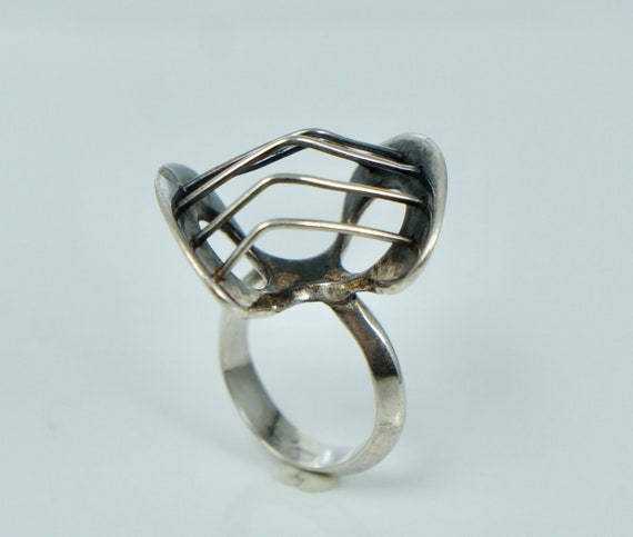 Outstanding Mid Century Modernist Sterling Silver… - image 1