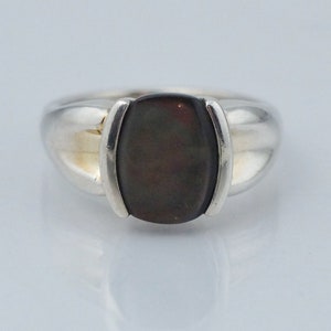 Vintage Sterling Silver Mother of Pearl / Abalone Ring Sz 6.25