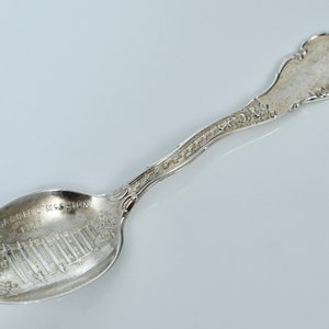 Antique San Gabriel Mission Sterling Silver Souvenir Demitasse Spoon