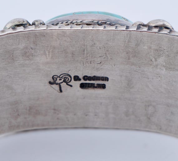 Big Darrell Cadman Navajo Native American Sterling Turquoise Cuff