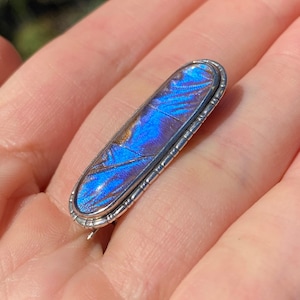 Vintage 1930s Sterling Silver Butterfly Wing Brooch Pin