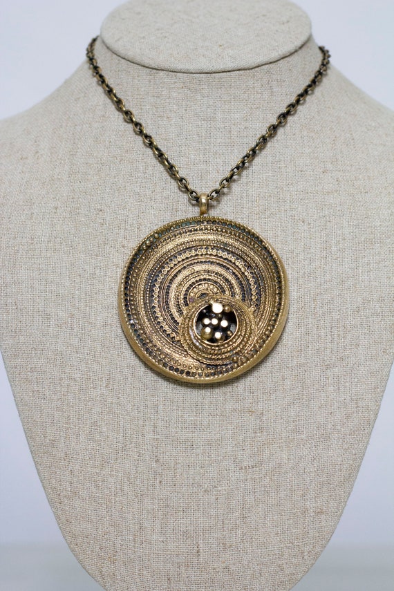Vintage Jorma Laine Finland Modernist Sombrero Pendant Necklace