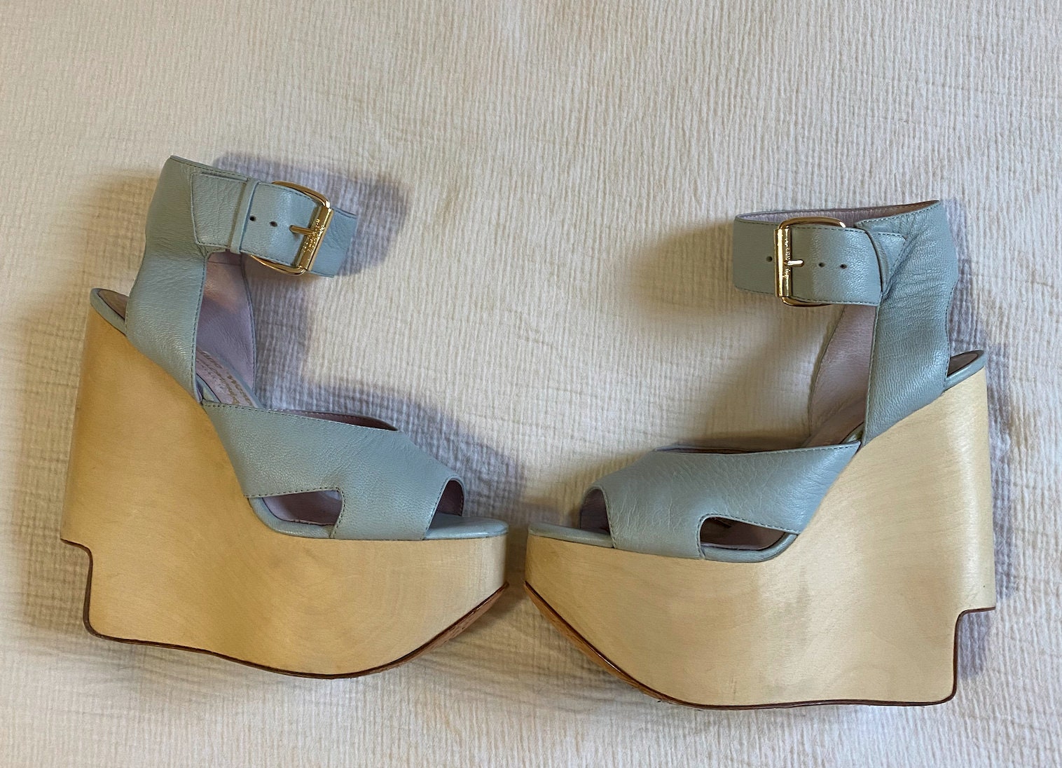 Rare Vintage Vivienne Westwood Anglomania Mint Blue Leather