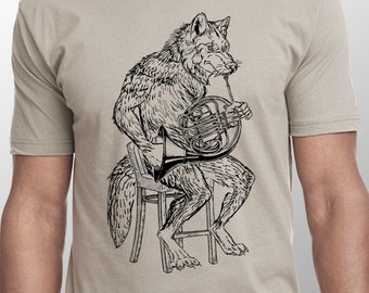 Wolf Playing French Horn