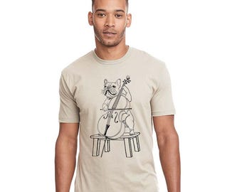 French Bulldog Playing Cello