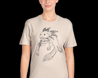 Axolotl Playing Clarinet T-shirt