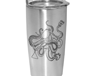 Octopus Percussion Stainless Steel Tumbler or Mug
