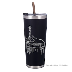Giraffe Playing Piano 20 0z. Stainless Steel double wall vacuum insulated Tumblers  and 12 oz. Mug