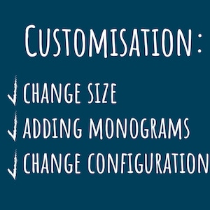 Customisation template: change size, adding monograms, change configuration for my templates