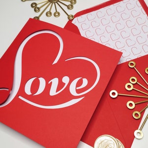 Valentinstag Liebe Quadrat Karten Vorlagen 6x6 Karte Vektor Silhouette Studio Svg Dxf Eps Jpg Paper Papercut Laser Cut Template