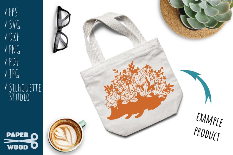 Download Happy Floral Autumn Fall Forest Hedgehog DIY Vector Svg Dxf | Etsy