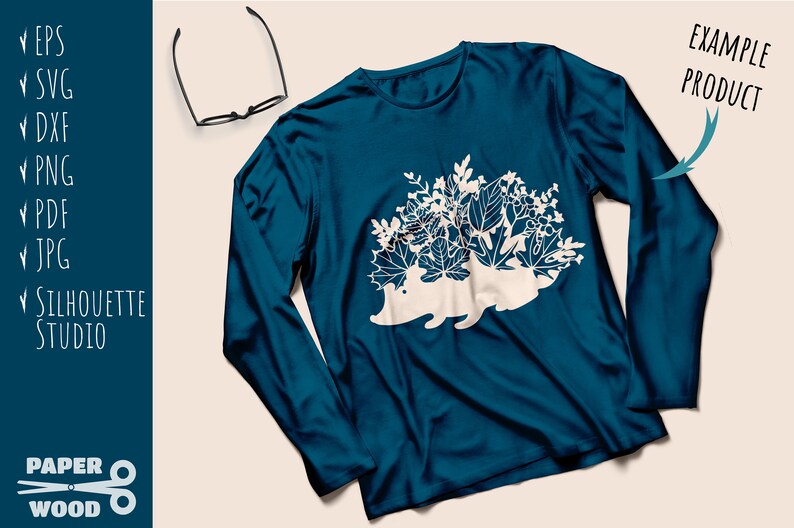 Download Happy Floral Autumn Fall Forest Hedgehog DIY Vector Svg ...