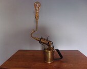 Vintage Brass Blow Torch Lamp -