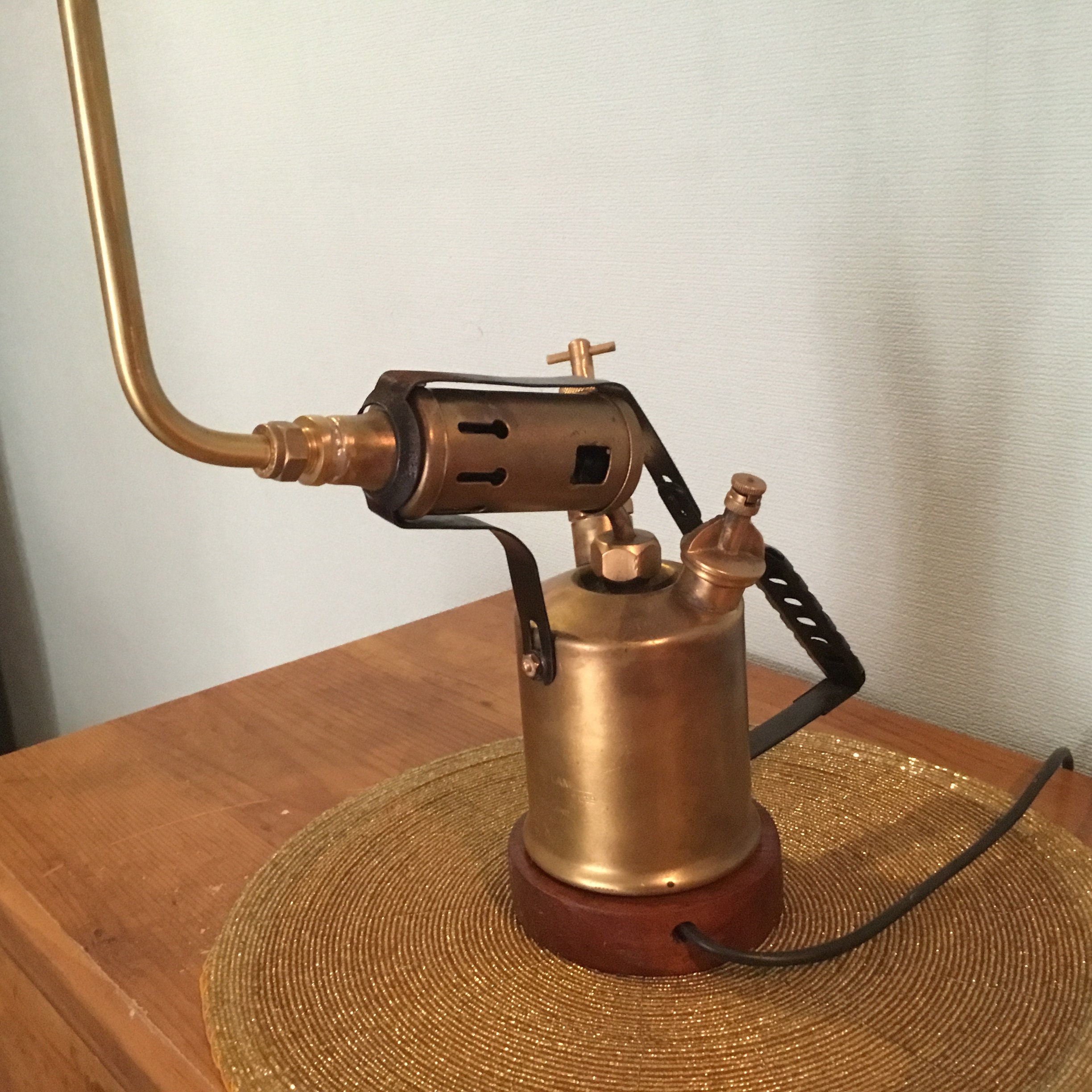 Vintage Brass Blow Torch Lamp Etsy