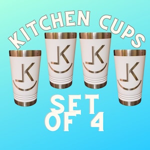 Dining set of 16 oz drinkware Personalized with your Family’s Brand, Wedding Gift, Mothers Day Gift, Housewarming, Anniversary Gift