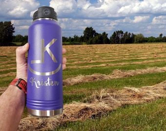 Botella Watter de marca de ganado personalizada, regalo de ganado grabado, regalos para ganaderos, amante del aire libre, regalos personalizados para ella