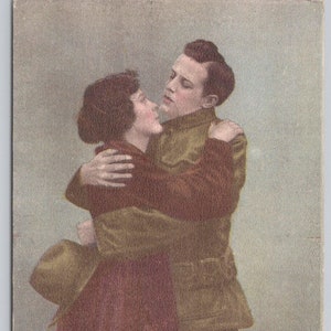 Una chiamata alle armi Romance WWI Military Postcard 1121