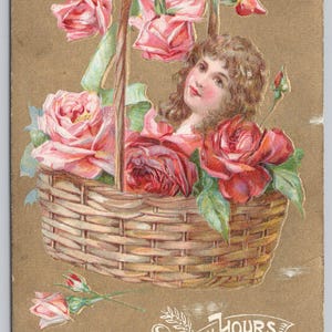 Vintage ansichtkaart Happy Hours Be Thine