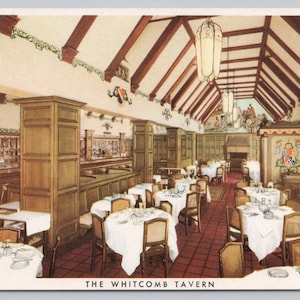 Carte postale des années 40, San Francisco, Californie, Hotel Whitcomb, The Tavern
