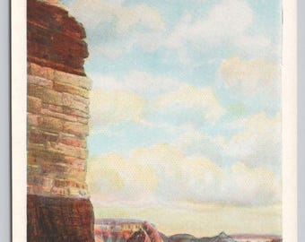 1440 Vintage 1920s Grand Canyon Postcard: High Wall at Grand View, Arizona