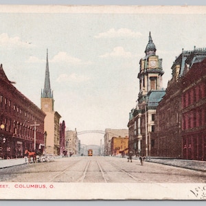 High Street, COLUMBUS, OH Ohio, Vintage 1905 Postcard 1080