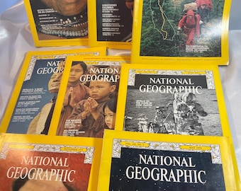 National Geographic Magazine Lot of 8, 1960s and 1970s
