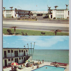 Miami Beach Florida FL The Windward Motel Carte postale des années 50 multi-vues 0928