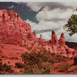 Rote Felsen, Oak Creek Canyon, Flagstaff, Arizona, Vintage Postkarte 1662