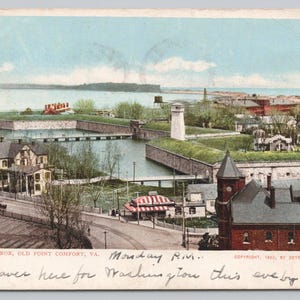 Aperçu de la carte postale de 1905 Old Point Comfort, Fort Monroe, Virginie, guerre civile 0832