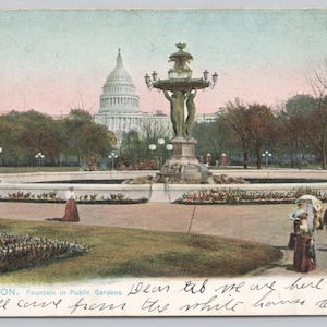 Washington DC Postcard Fontana Giardini pubblici c1906 Raphael Tuck Sons 1418