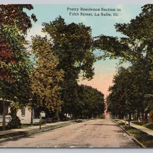 Fifth Street, La Salle, Illinois, c1912, cartolina vintage 1122