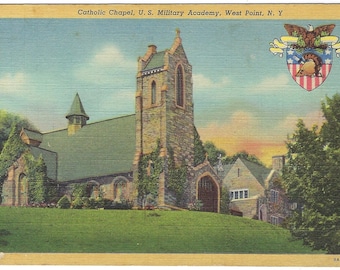 Catholic Chapel, US Military Academy, West Point, New York Postcard